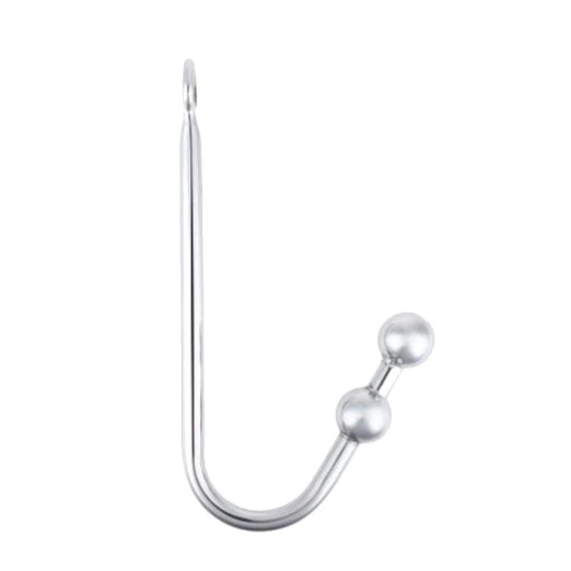 Pleasurable Two Hook 4417 Stainless Anal Balls Steel 0815